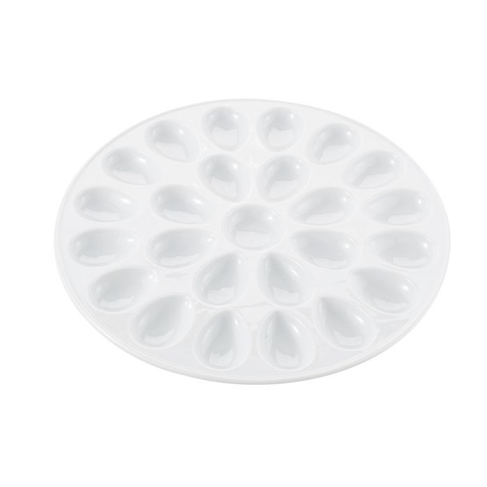 PORCELAIN DEVILED EGG DISH 13"