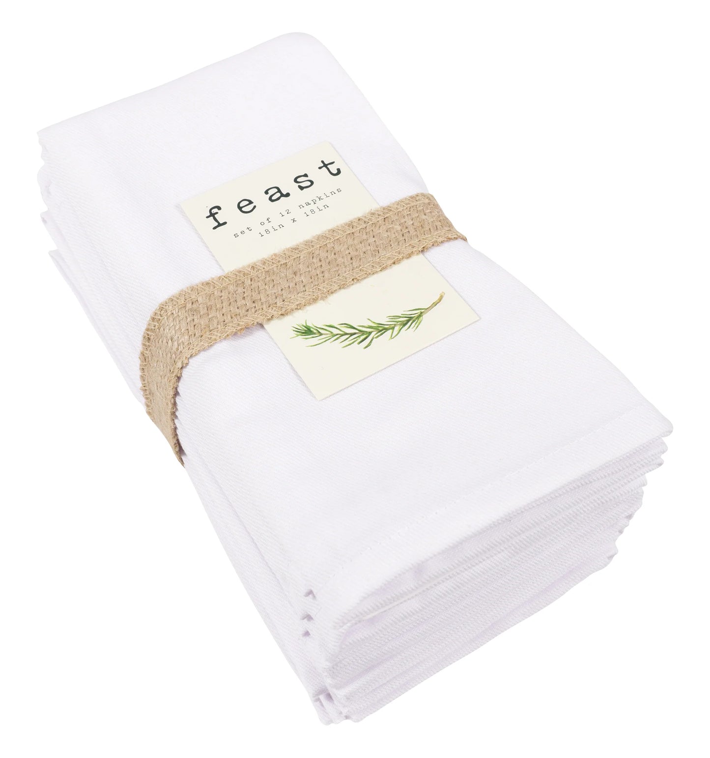 FEAST NAPKIN SET OF 12 WHITE