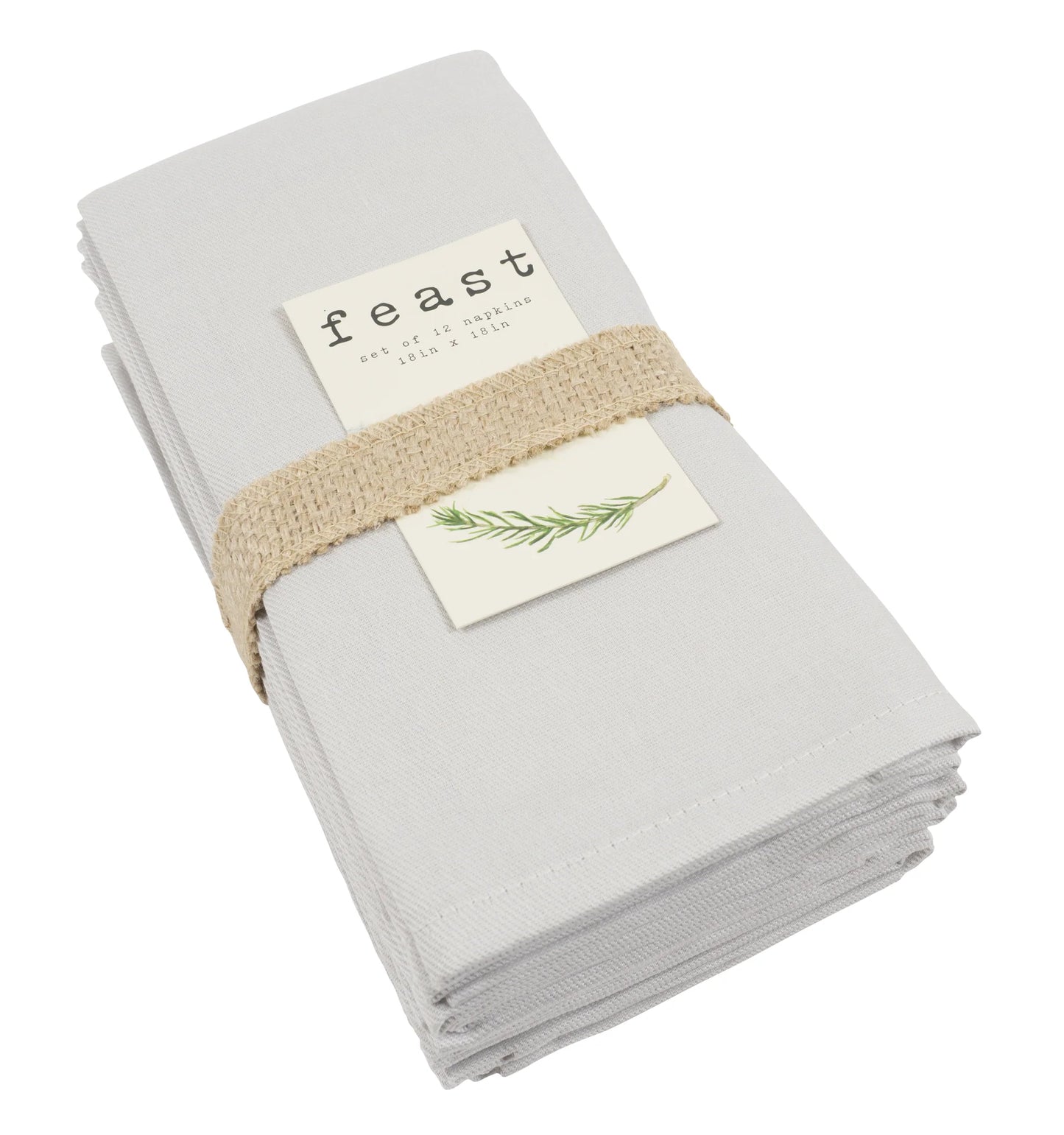 FEAST NAPKIN SET OF 12 GRAY