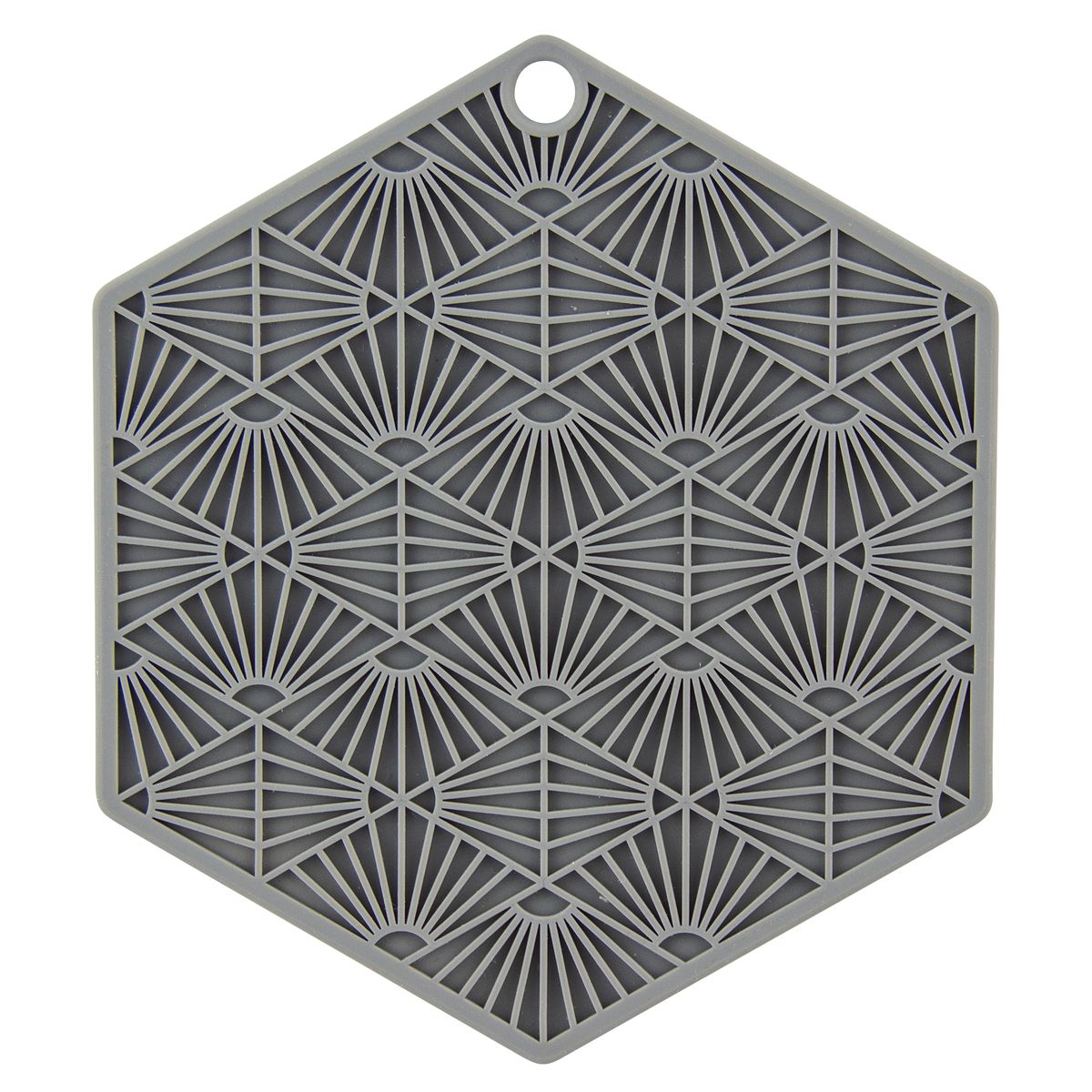 SILICONE 3-IN-1 (POT HOLDER/TRIVET/JAR OPENER) GRAY