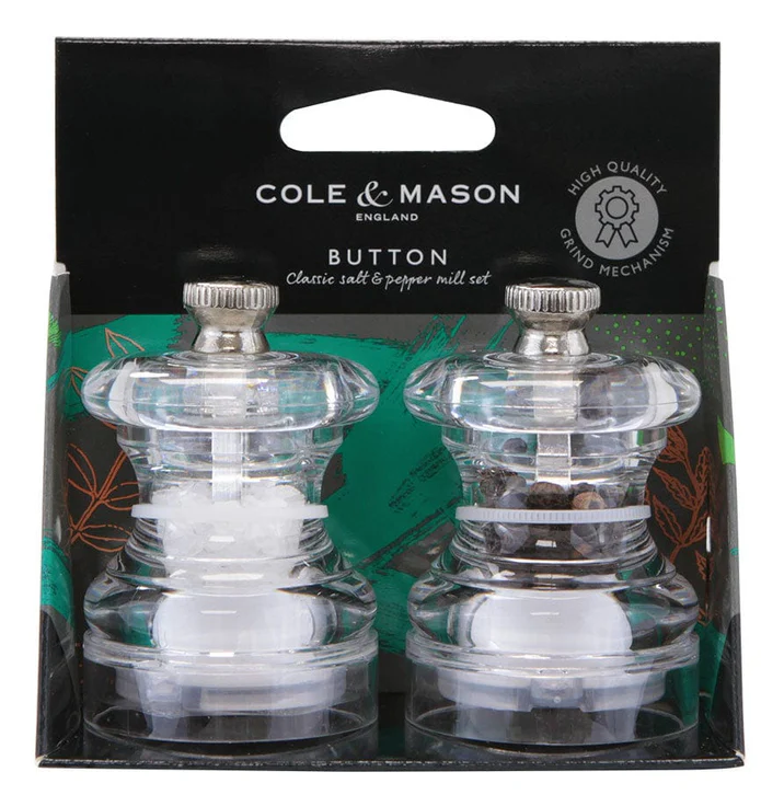 COLE & MASON MINI BUTTON MILL SET
