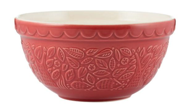 MASON CASH IN THE FOREST MIXING BOWL HEDGEHOG RED 8.25"