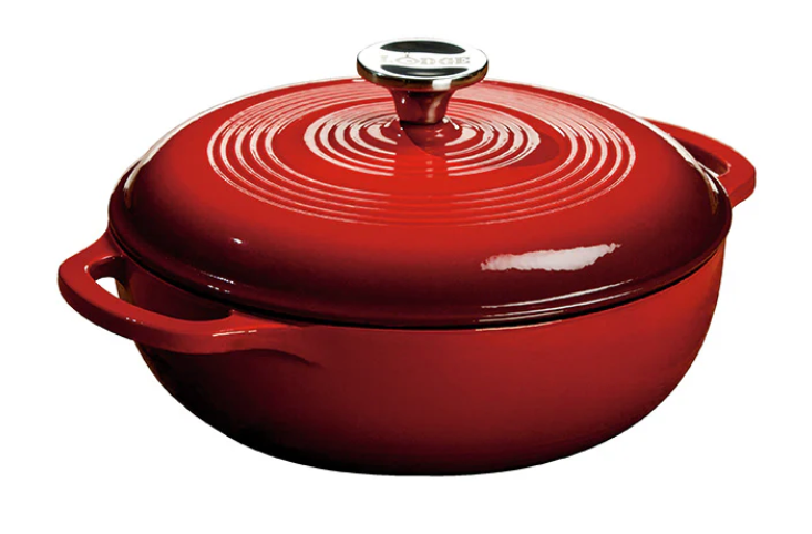LODGE ENAMELED DUTCH OVEN 3QT RED
