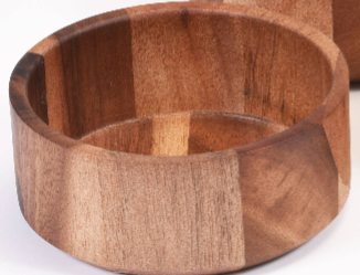 ACACIA WOOD INDIVIDUAL SALAD BOWL