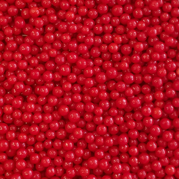 EDIBLE PEARLS 4MM RED