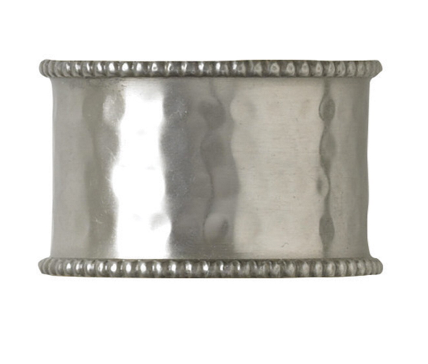 HAMMERED CUFF NAPKIN RING PEWTER