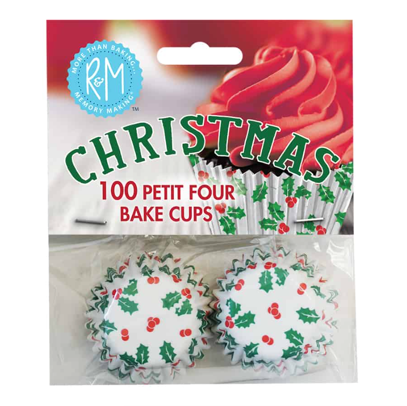 PETIT FOUR CUPS CHRISTMAS 100CT