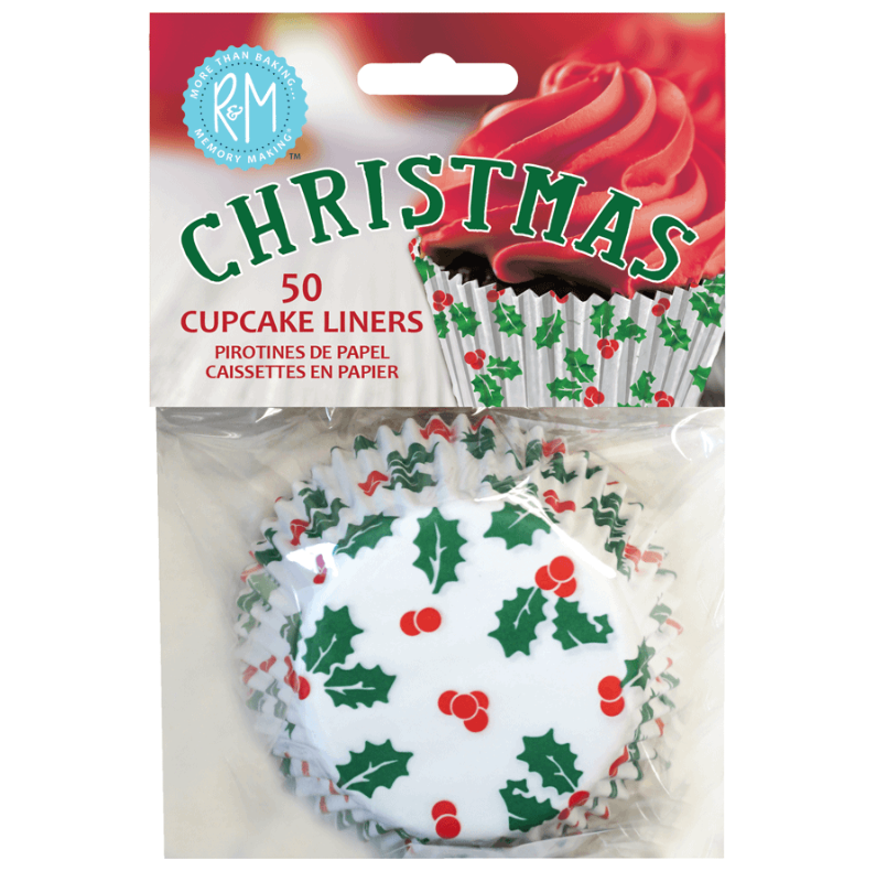 CUPCAKE LINERS CHRISTMAS 50CT
