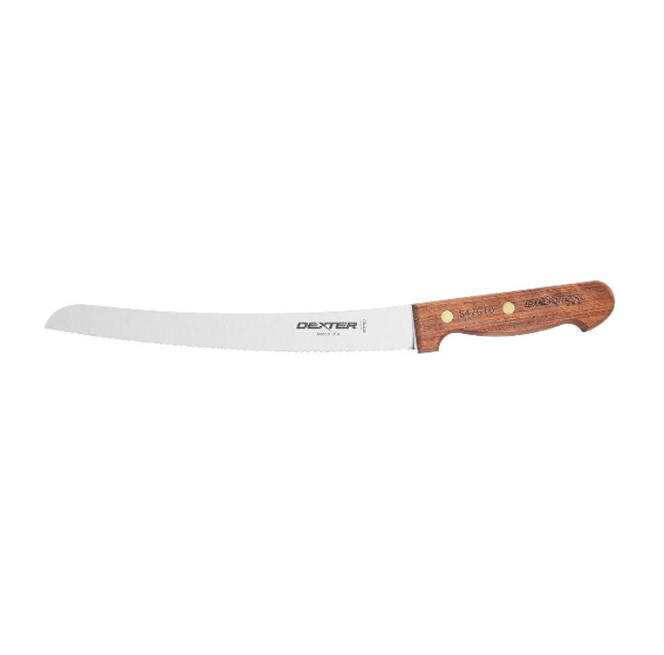 DEXTER TRADITIONAL SCALLOPED BREAD KNIFE 10" WOOD HANDLE (S47G10PCP)