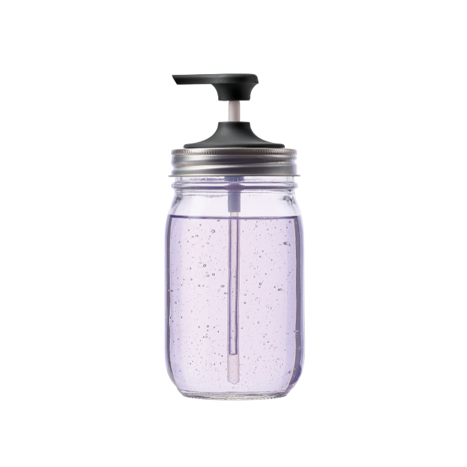 MASON JAR SOAP PUMP INSERT WITH JAR