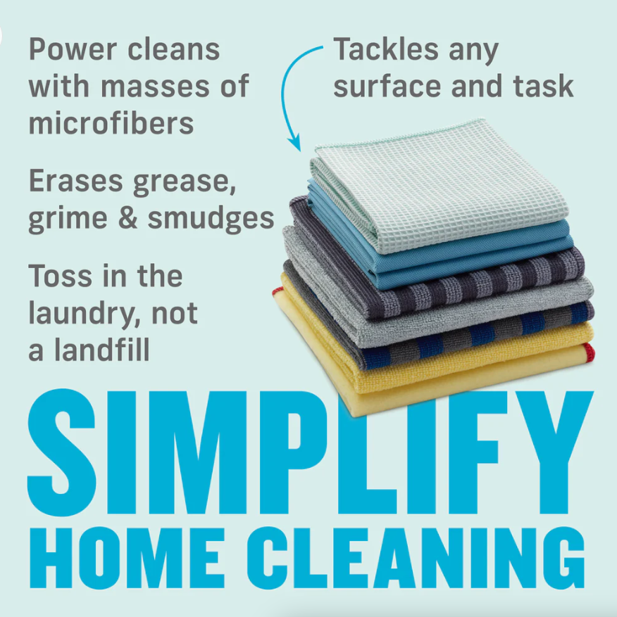 E-CLOTH HOME CLEANING CLOTH 8 CLOTHS