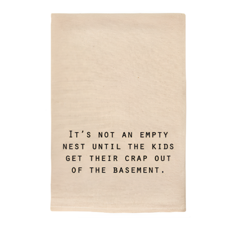 NOT AN EMPTY NEST FUNNY NATURAL TOWEL