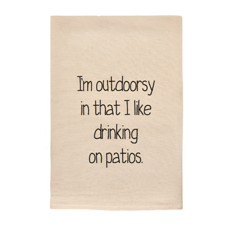 OUTDOORSY FUNNY NATURAL TOWEL