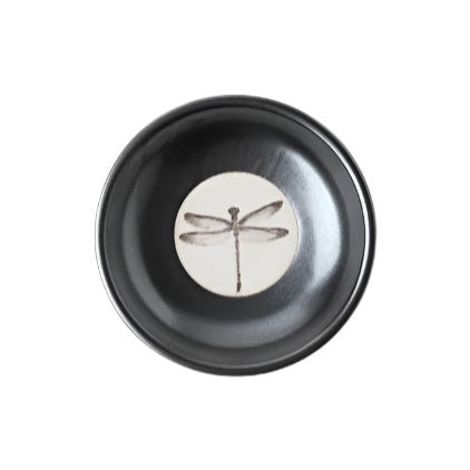 SAUCE BOWL IRN BLACK DRAGONFLY