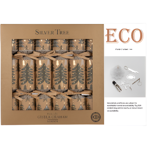 CHRISTMAS CRACKERS FOREST EVERGREEN ECO 12IN 6ct