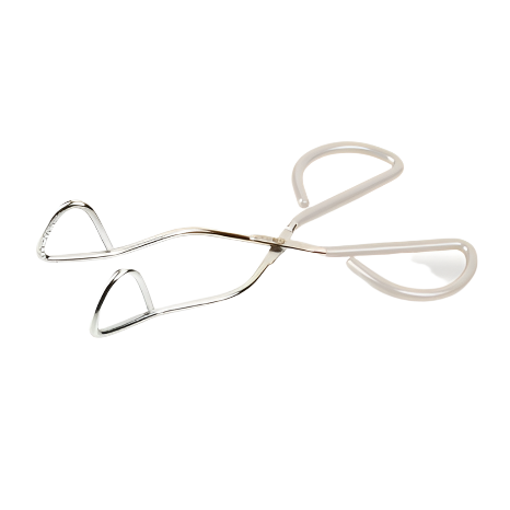 ANGLED CHROME TONGS 10"
