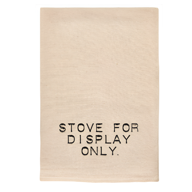 STOVE FOR DISPLAY FUNNY NATURAL TOWEL