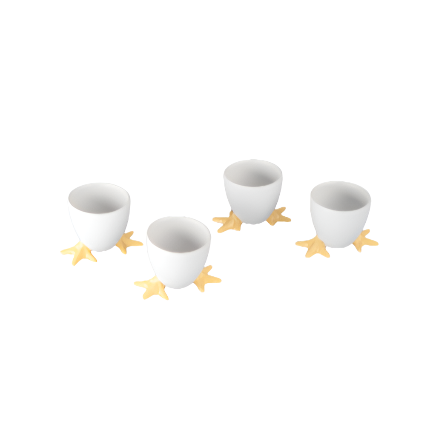 CHICKEN FEET EGG CUPS SET OF 4