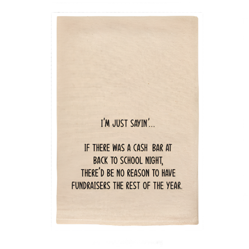 CASH BAR FUNNY NATURAL TOWEL