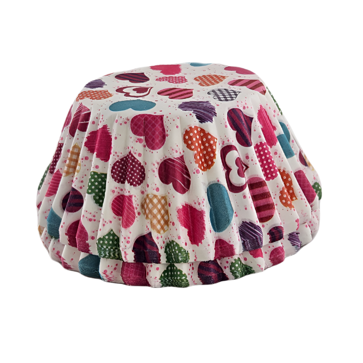 VALENTINE COLORFUL HEART BAKE CUPS