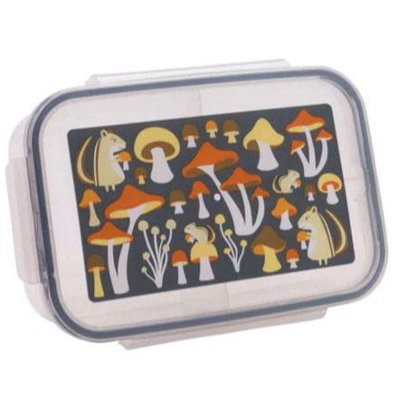 DIVIDED LUNCH BOX MOSTLY MUSHROOMS