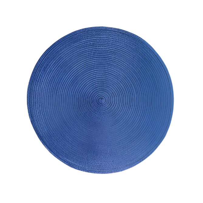 ROUND WOVEN PLACEMAT BLUE