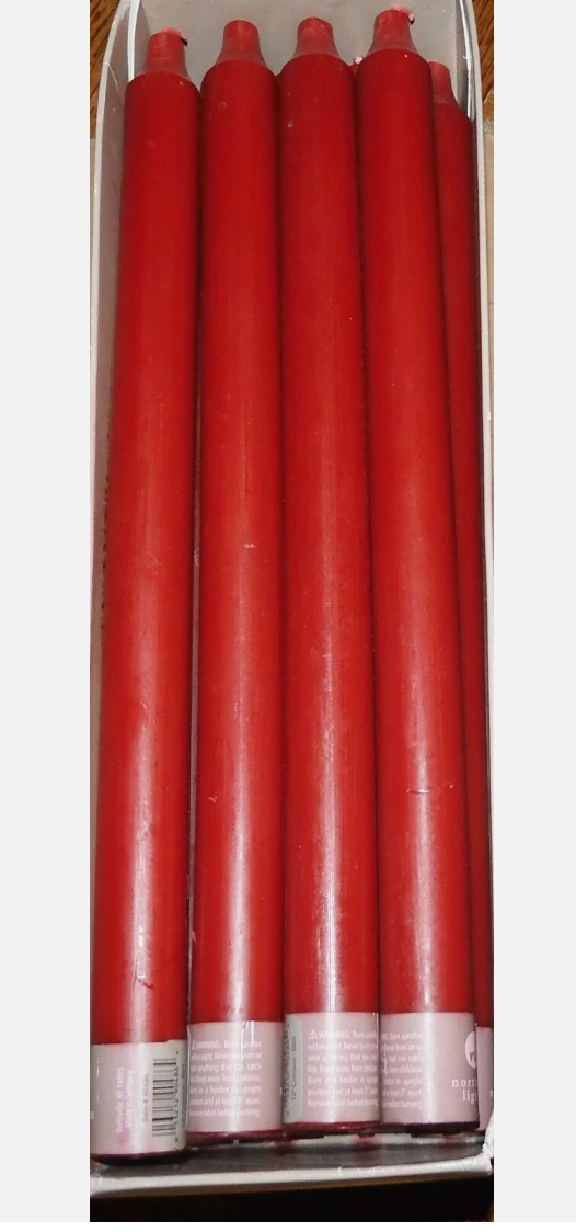 TAPER CANDLE 12" CRIMSON (single)