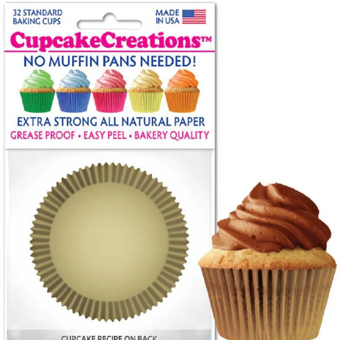 STANDARD CUPCAKE GOLD SCROLL