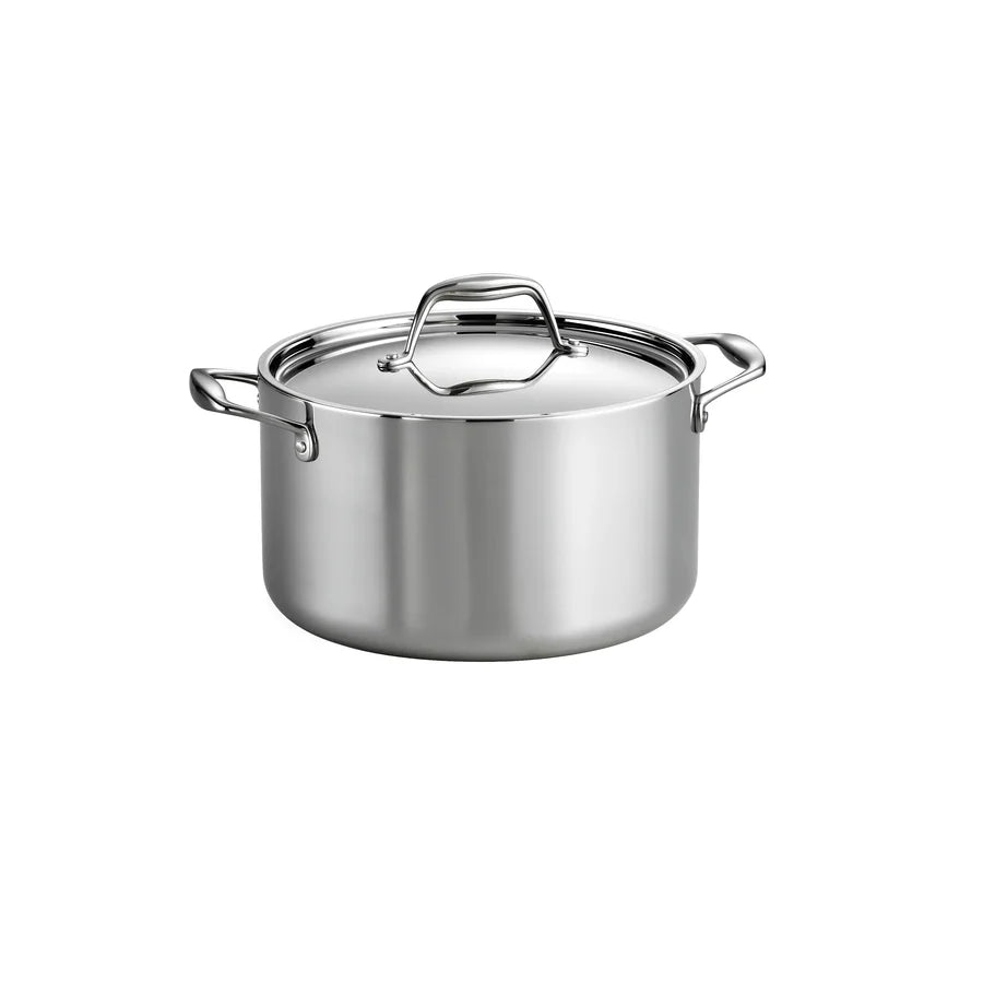 TRI-PLY CLAD STAINLESS STEEL STOCK POT 6 QT