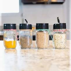 MASON JAR SHAKER LID MINI BLK