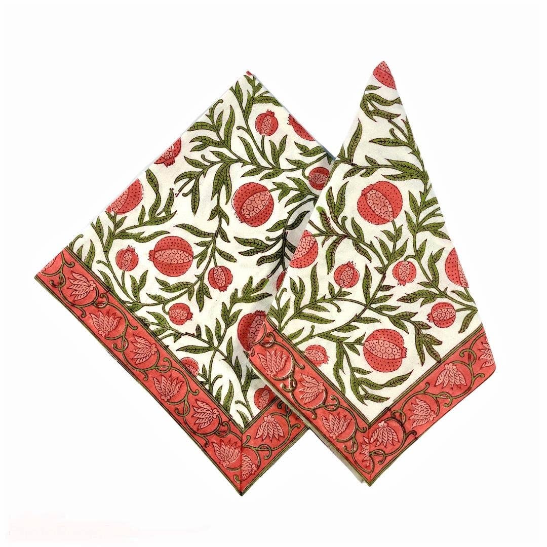 NAPKINS POMEGRANATE RED SET/4