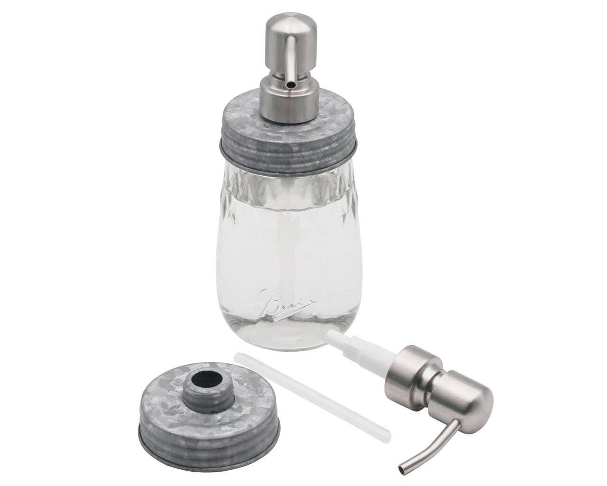 MASON JAR PUMP DISPENSER W/WIDE MOUTH JAR