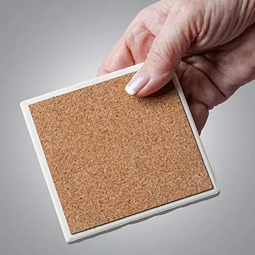 ABSORBENT COASTER TUMBLED TILE SUNFLOWER