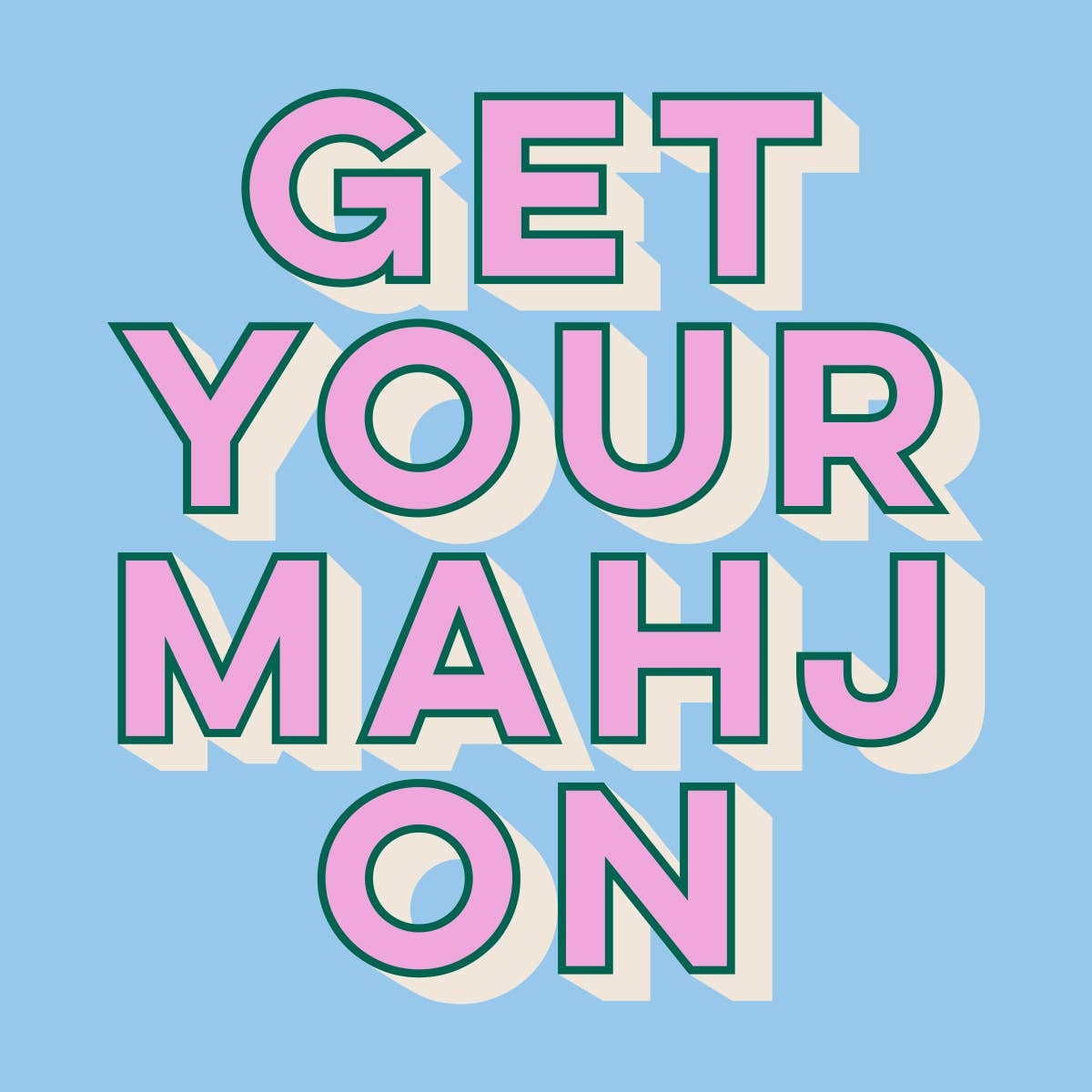 MAHJONG COCKTAIL FUNNY NAPKINS | GET YOUR MAHJ ON - 20CT