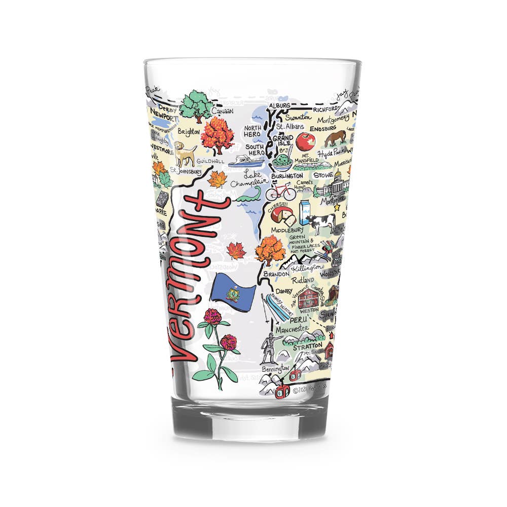 Fishkiss Vermont 16oz Glass