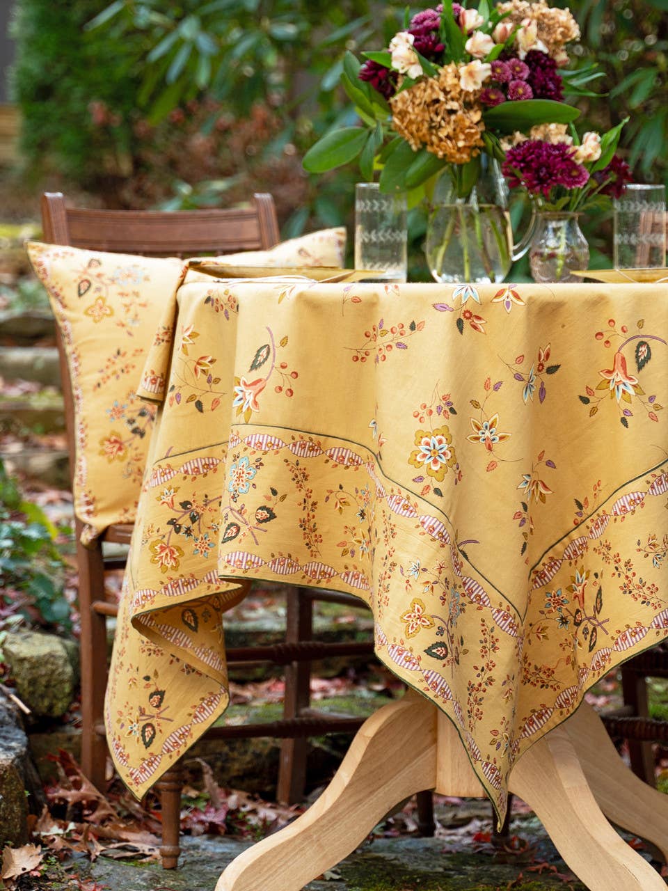 MADELINE TABLECLOTH - STRAW 54 X 54