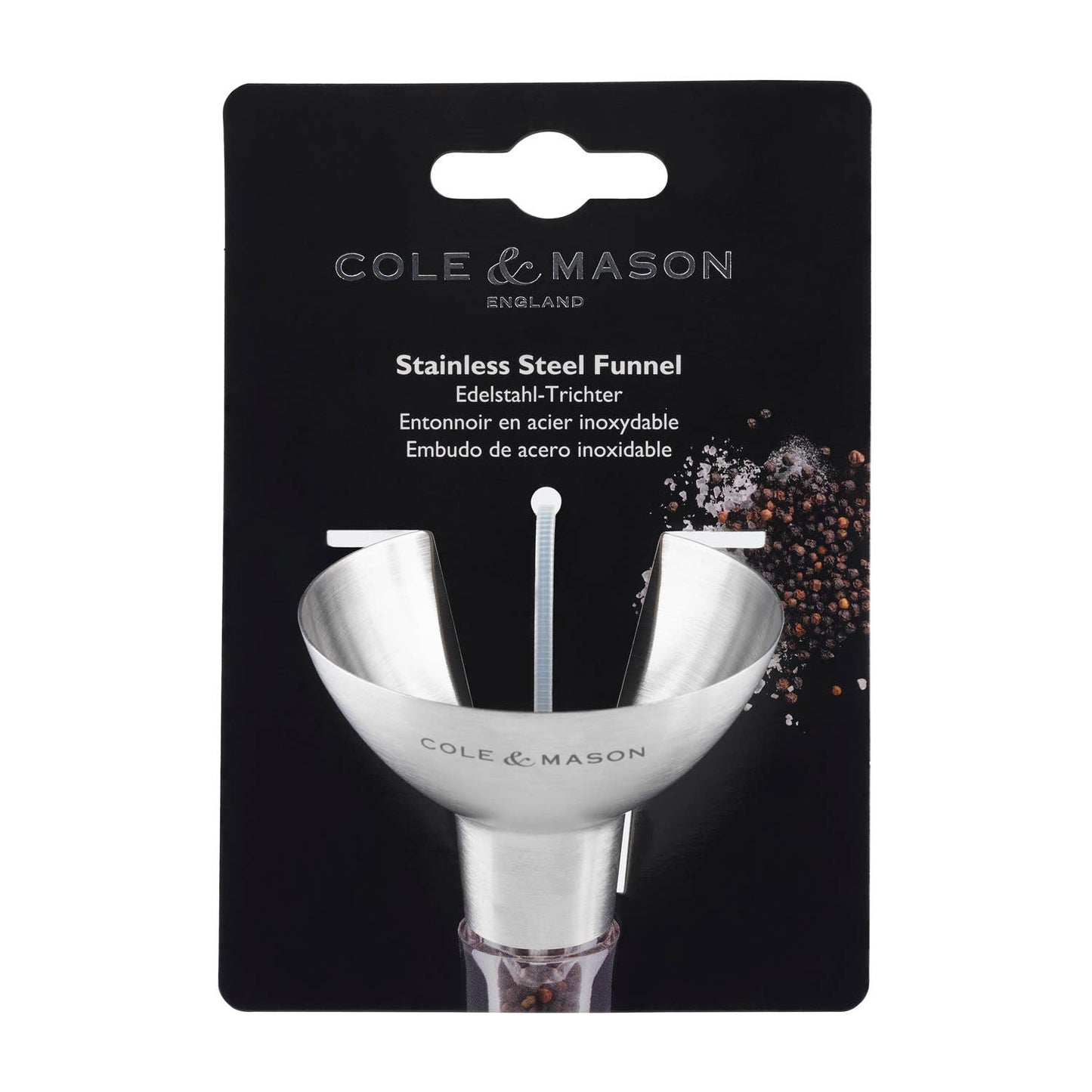 COLE & MASON STAINLESS STEEL FUNNEL