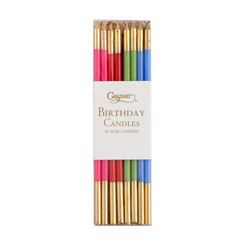 SLIM BIRTHDAY CANDLES - VARIETY