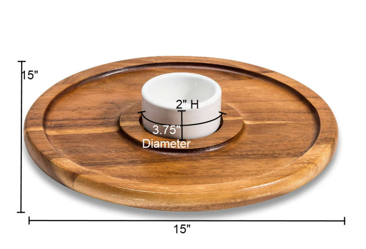 LARGE CHIP 'N DIP WITH CERAMIC BOWL