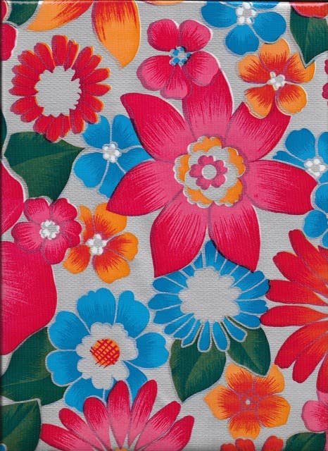 OILCLOTH TABLECLOTH: LONDON LIGHT BLUE 84” X 48