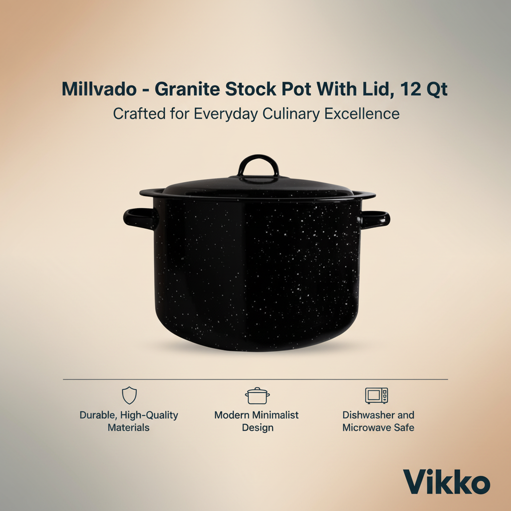 GRANITE STOCK POT WITH LID 12 QT