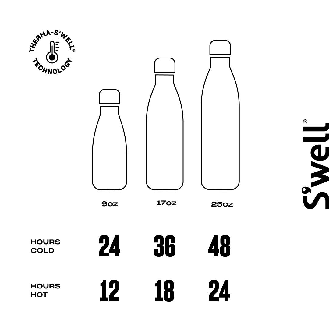 STAINLESS STEEL WATER BOTTLE - TEAKWOOD: 25OZ
