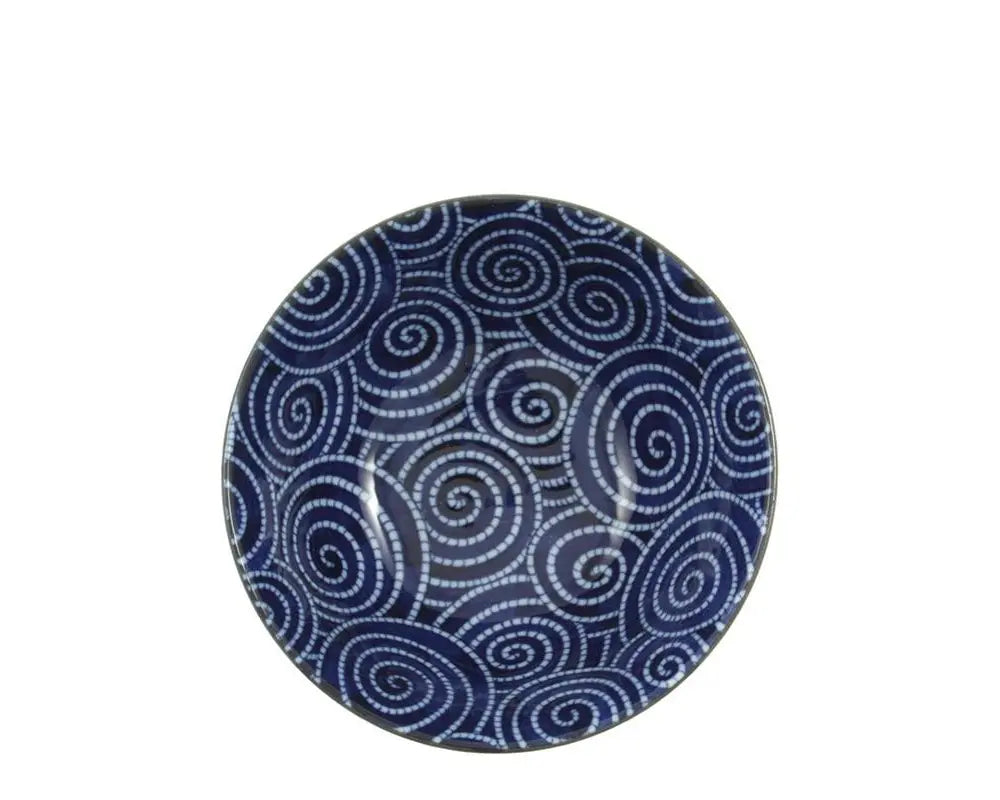 COBALT CLOUD SWIRLS BOWL 5.25"
