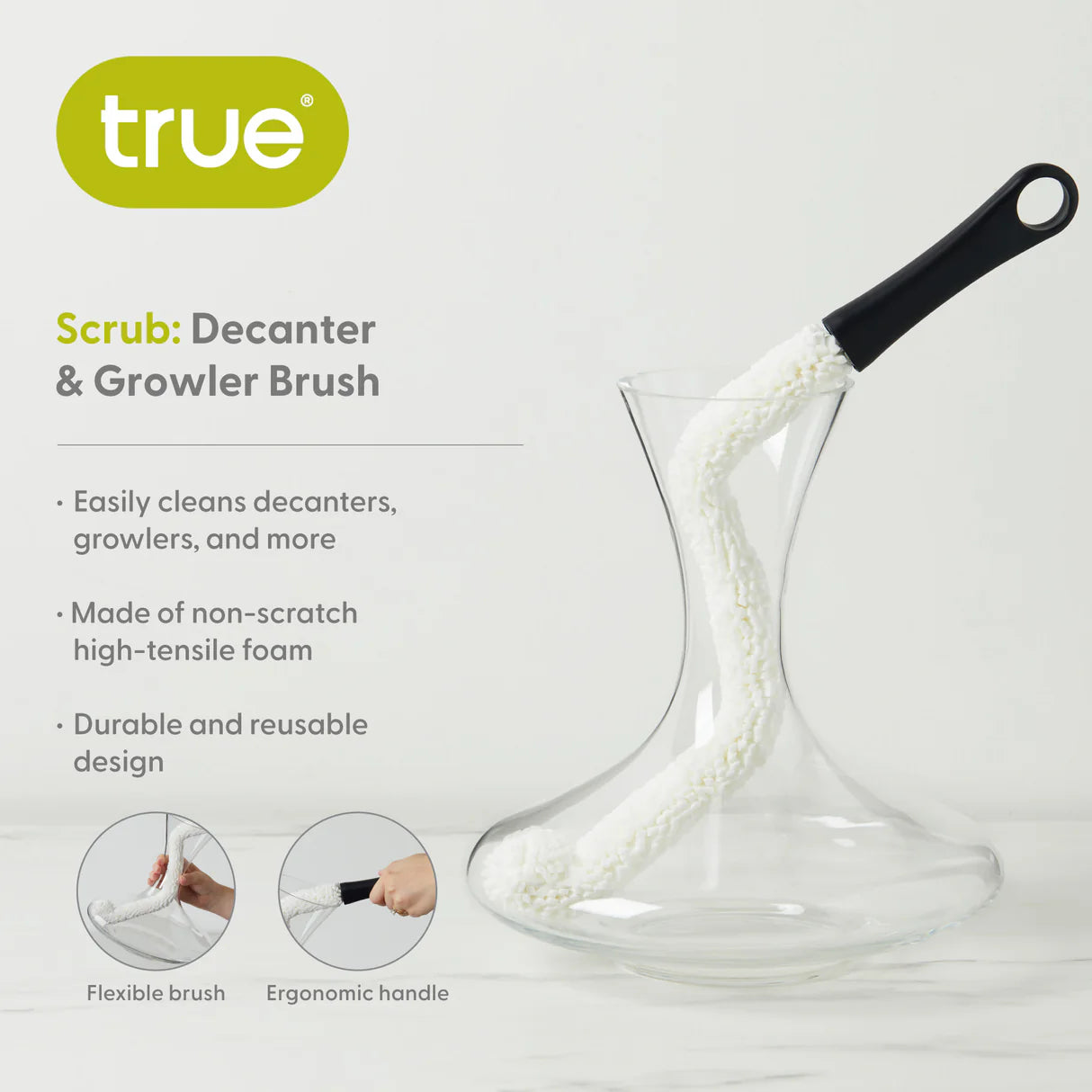 SCRUB DECANTER AND GROWLER CLEANING BRUSH
