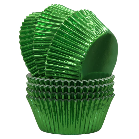 MINI FOIL BAKING CUPS GREEN
