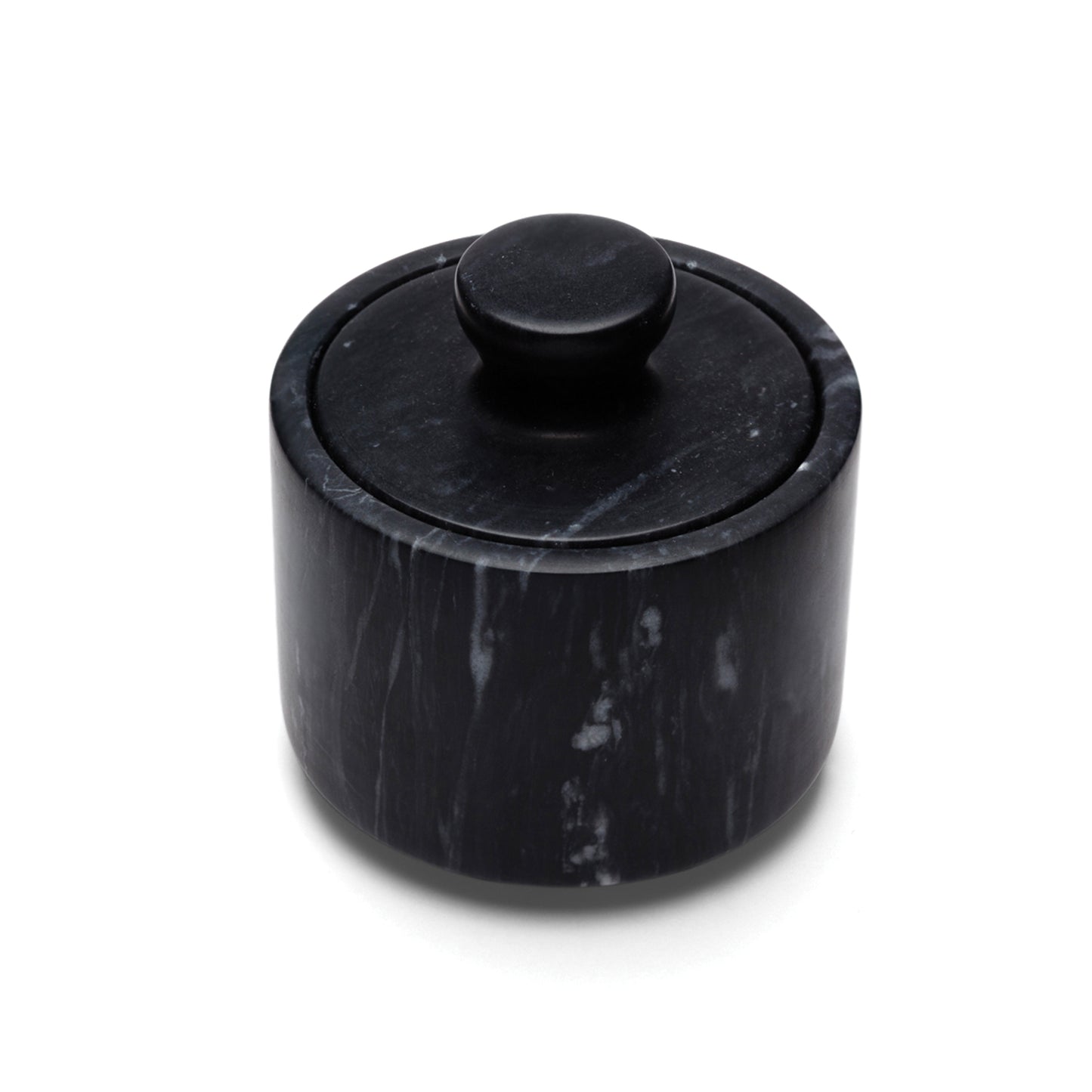 SALT CELLAR BLACK MARBLE