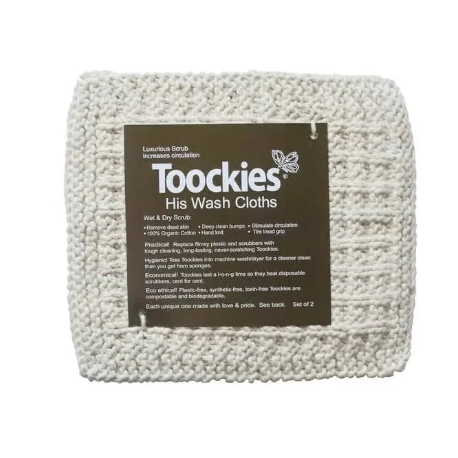 TOOCKIES HIS WASH CLOTHS OG COTTON SET OF 2