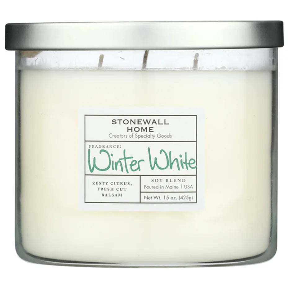 WINTER WHITE CANDLE 3 WICK