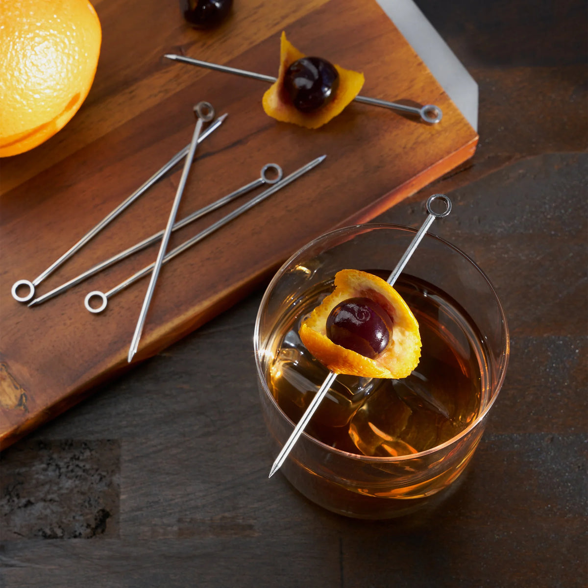 STAINLESS STEEL COCKTAIL PICKS 6 PACK