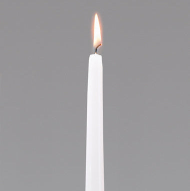 TAPER CANDLE 8" WHT BOX 12